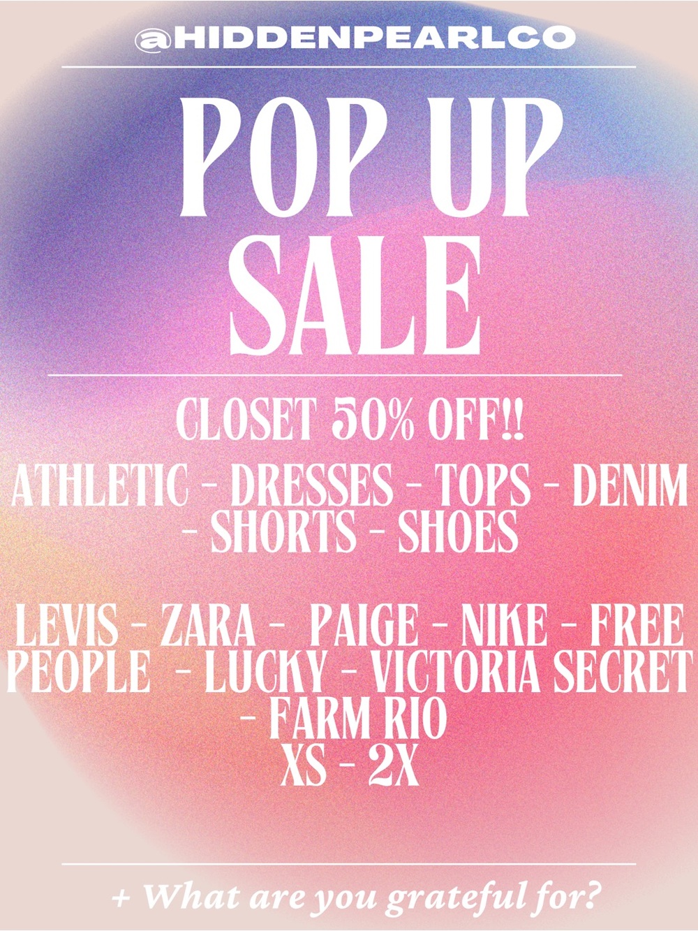 POP UP LIVE SHOW FLYER!! Save this to be notified when I go live with live shows